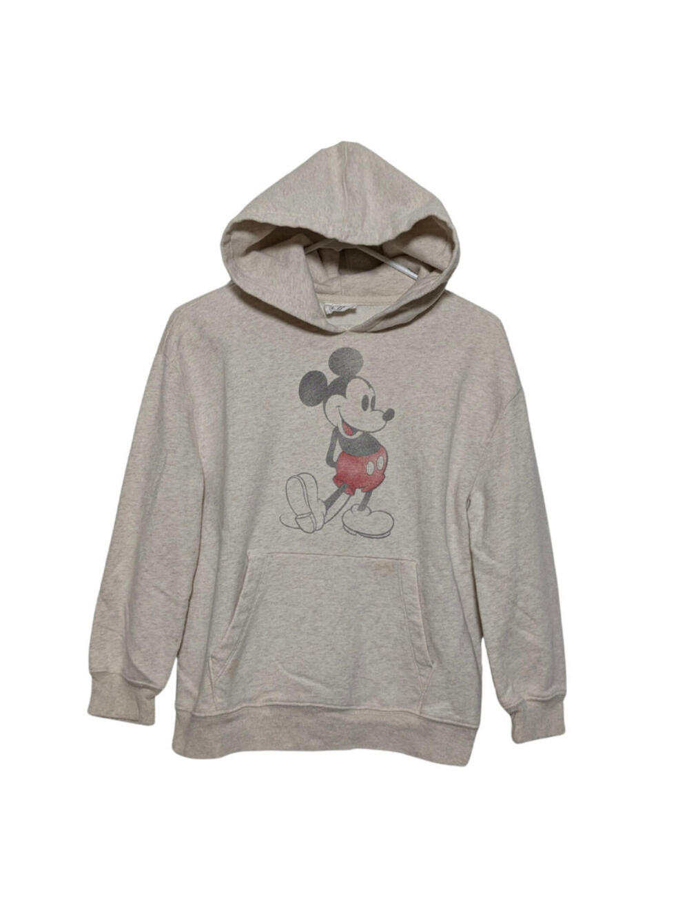 Disney Gap Teen Hoodie, Mickey Mouse, Oatmeal, Cotton Blend, Size 8